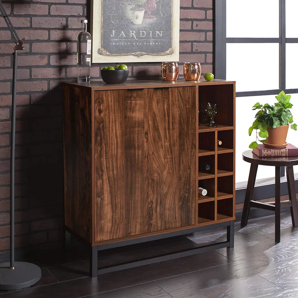 Dolamaní Credenza 86x75x36 cm ebano scuro 2 ante portavino