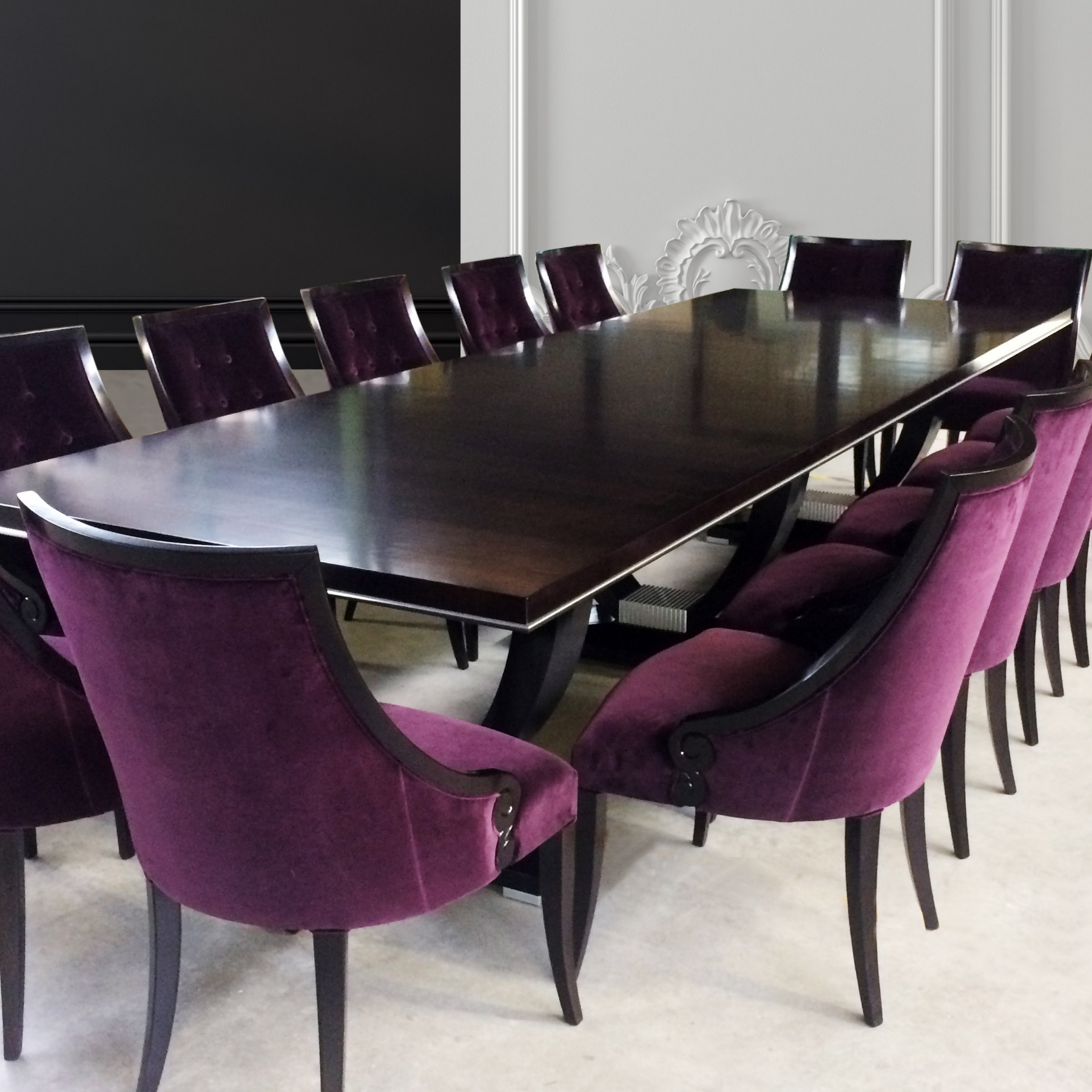 LCI Decora D0114 tavolo con piedini cromo lucido