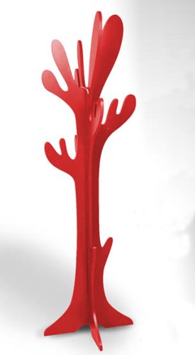 Iperbriko Attaccapanni Albero Legno Rosso H170 cm