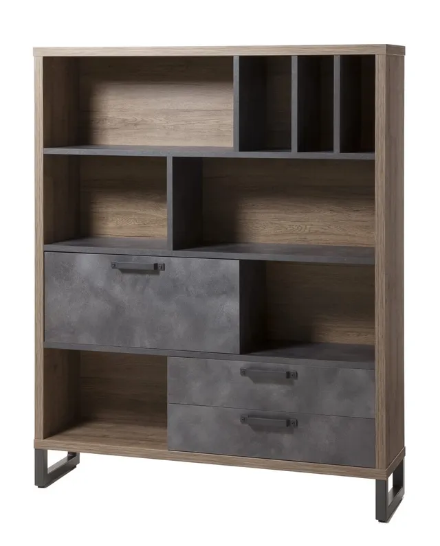Composad LaFabrica Libreria 8 Vani Rovere Grigio