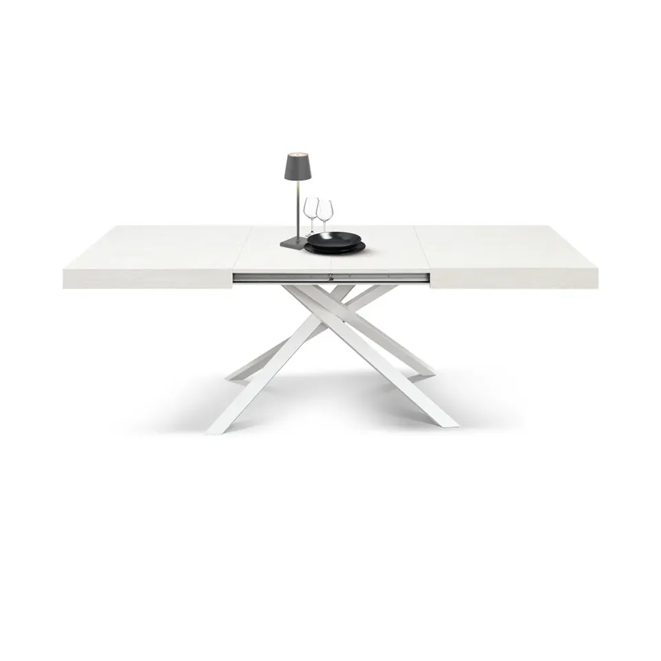 EPOCANTICA Filippo Tavolo Allungabile Gambe Incrociate Bianco