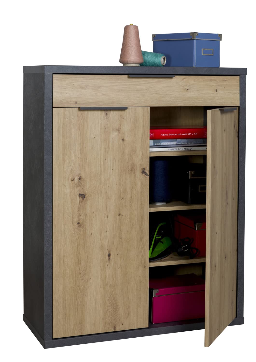 Composad Segno Mobile 2 Ante 1 Cassetto Rovere Mielato