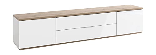 Composad Mundi soggiorno set 3 mobili bianco rovere mielato