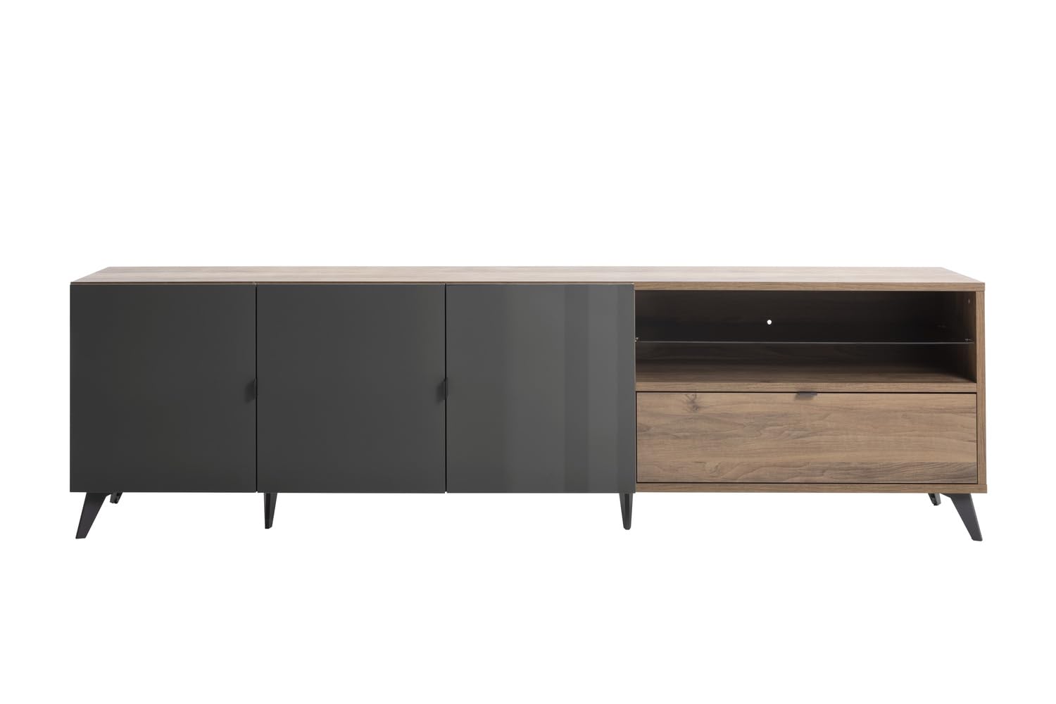 Composad Infinito mobile porta TV 3 ante noce e grigio
