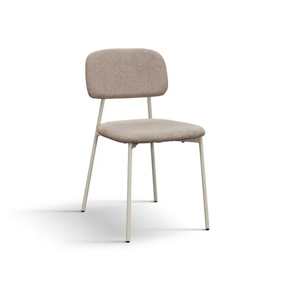 EPOCANTICA Sedia Imbottita Tessuto Set 4 Pezzi Grigio Metallo