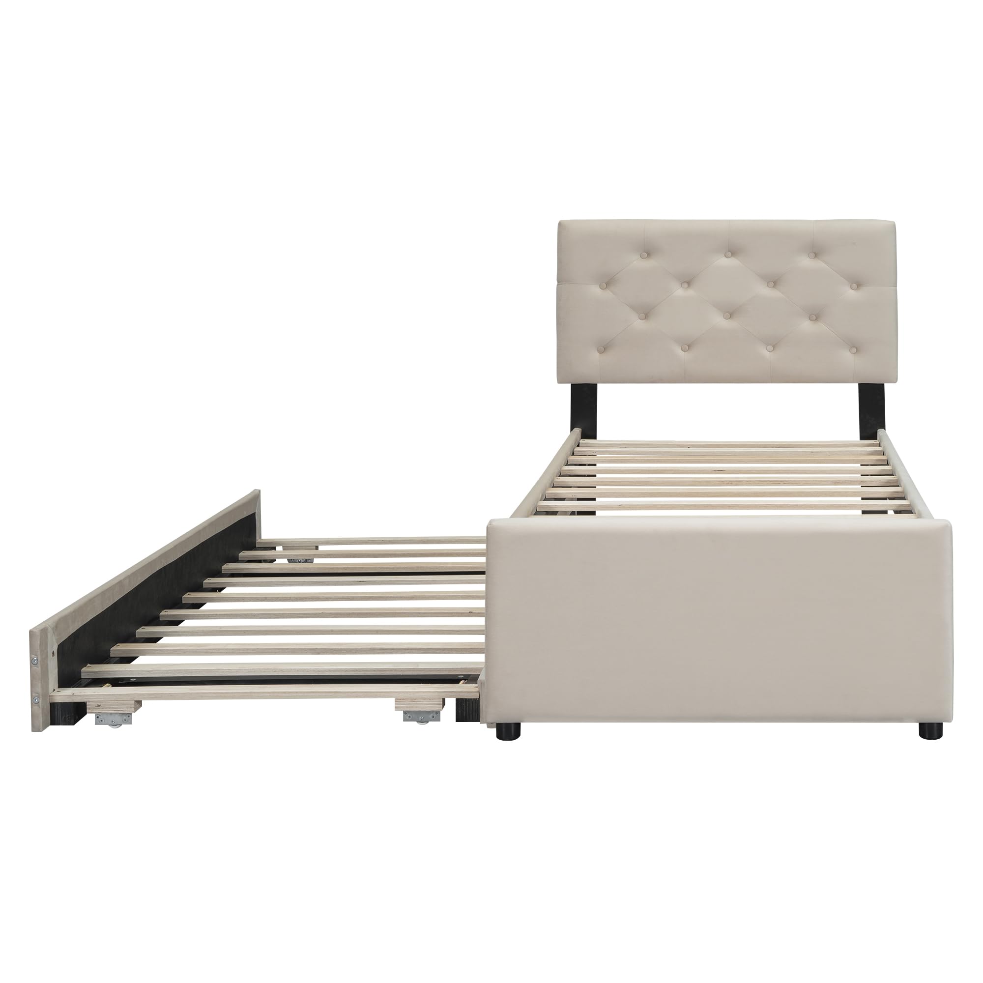 Dolamaní Letto Imbottito Beige 140x200 con Estraibile Velluto