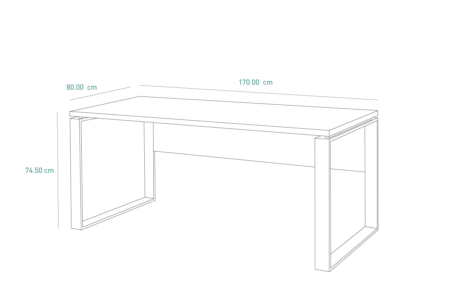 Composad Disegno 170x80 Scrivania Rovere Sonoma
