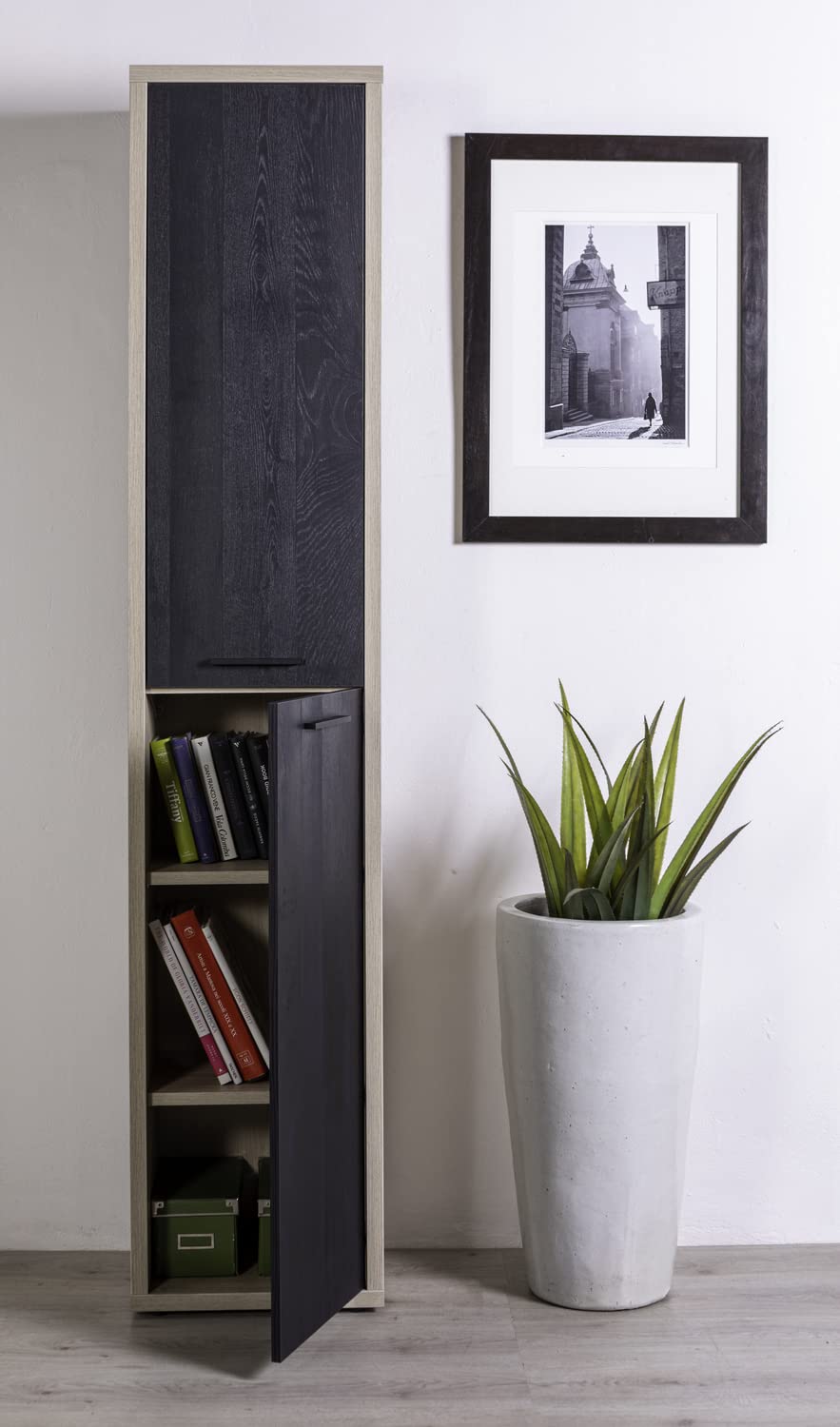 Composad Davinci colonna 2 ante rovere nero 44 cm