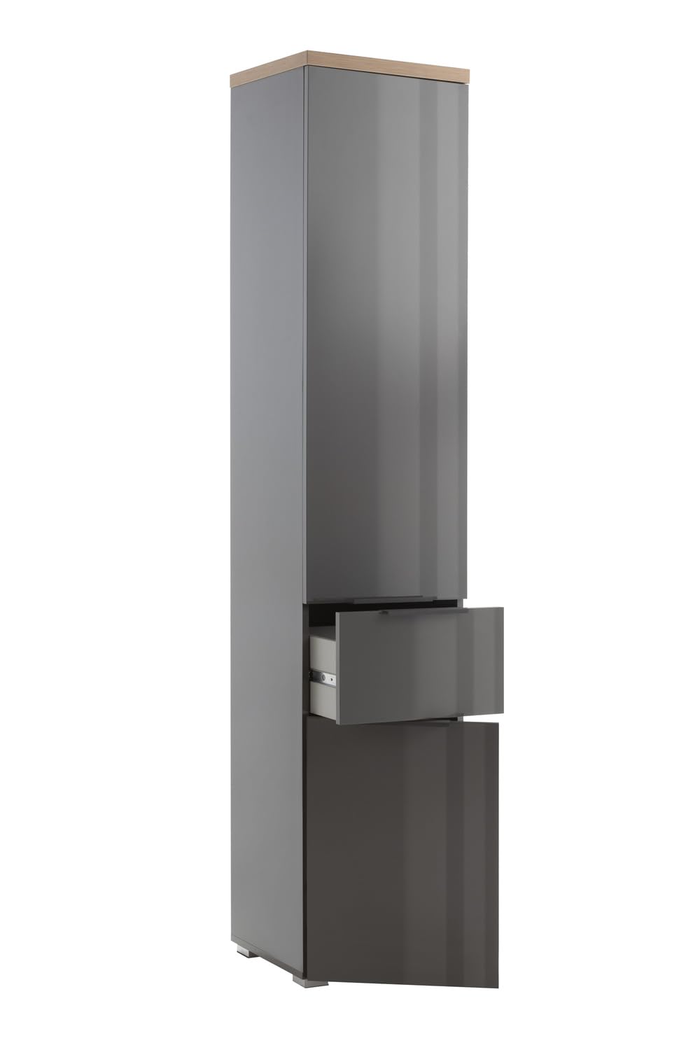 Composad Mundi Colonna Bagno 2 Ante 1 Cassetto Grigio Titanio