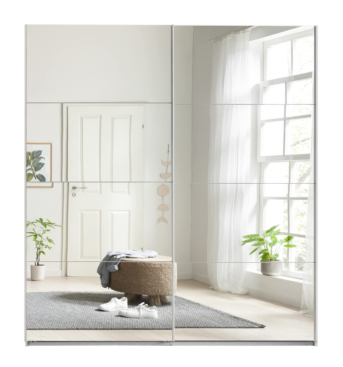 Composad Systema Armadio Scorrevoli 200 cm bianco specchio