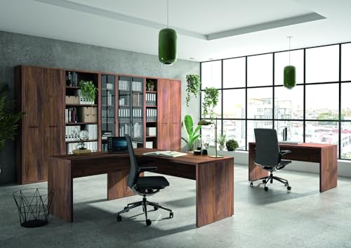 Composad Davinci Brera Scrivania Angolare 178 cm Noce Brera