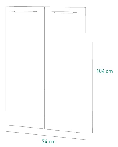 Composad Disegno coppia ante 104,7 cm rovere gessato basse