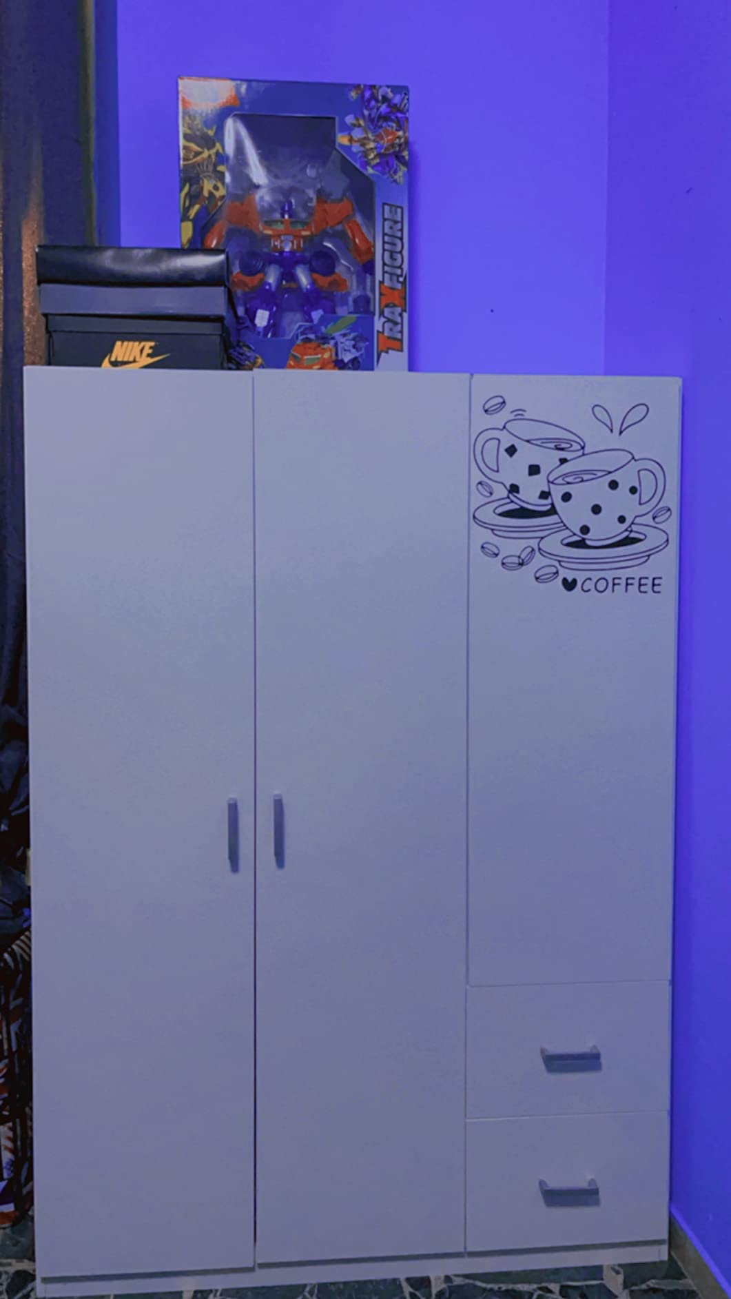 COMPOSAD Facile armadio 3 ante 2 cassetti bianco 184 cm