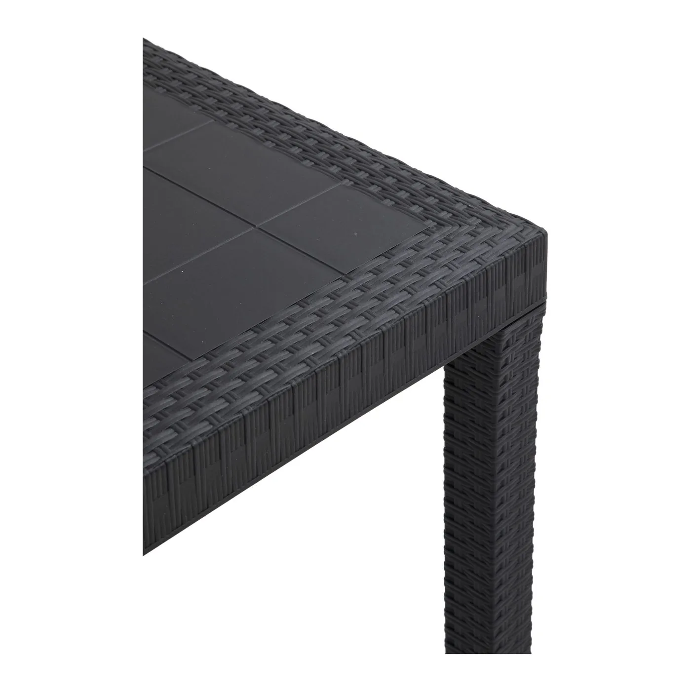 EPOCANTICA Houston Tavolo da Giardino 150x90 Antracite Polipropilene