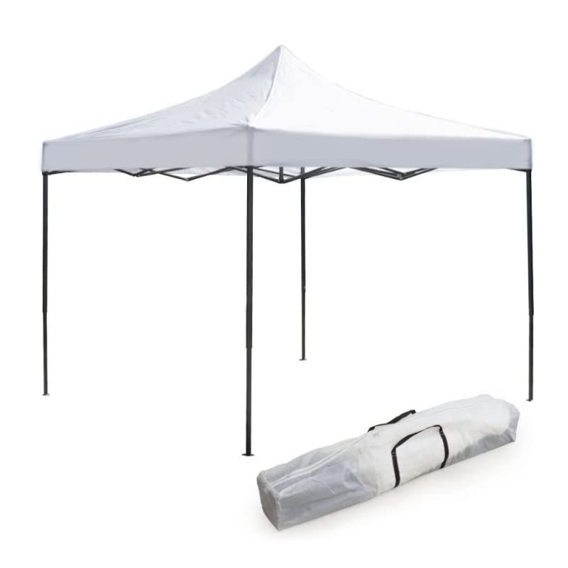 Iperbriko Open gazebo pieghevole 3x3 bianco in PVC impermeabile