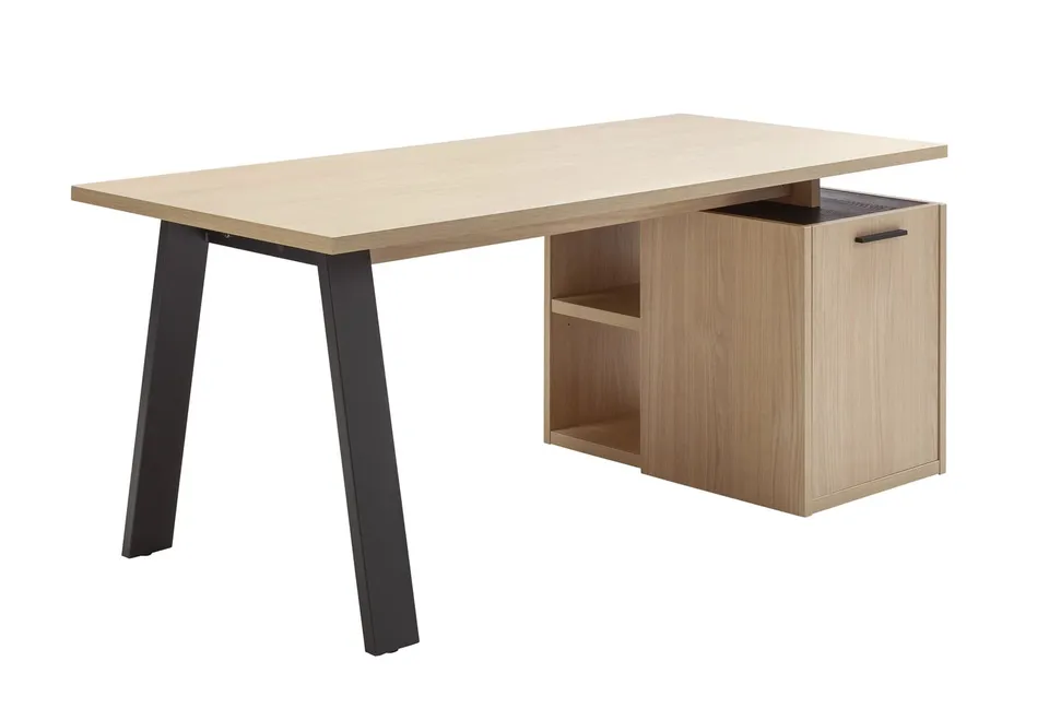 Composad Davinci Scrivania Rovere Nero 171,5 cm per Ufficio