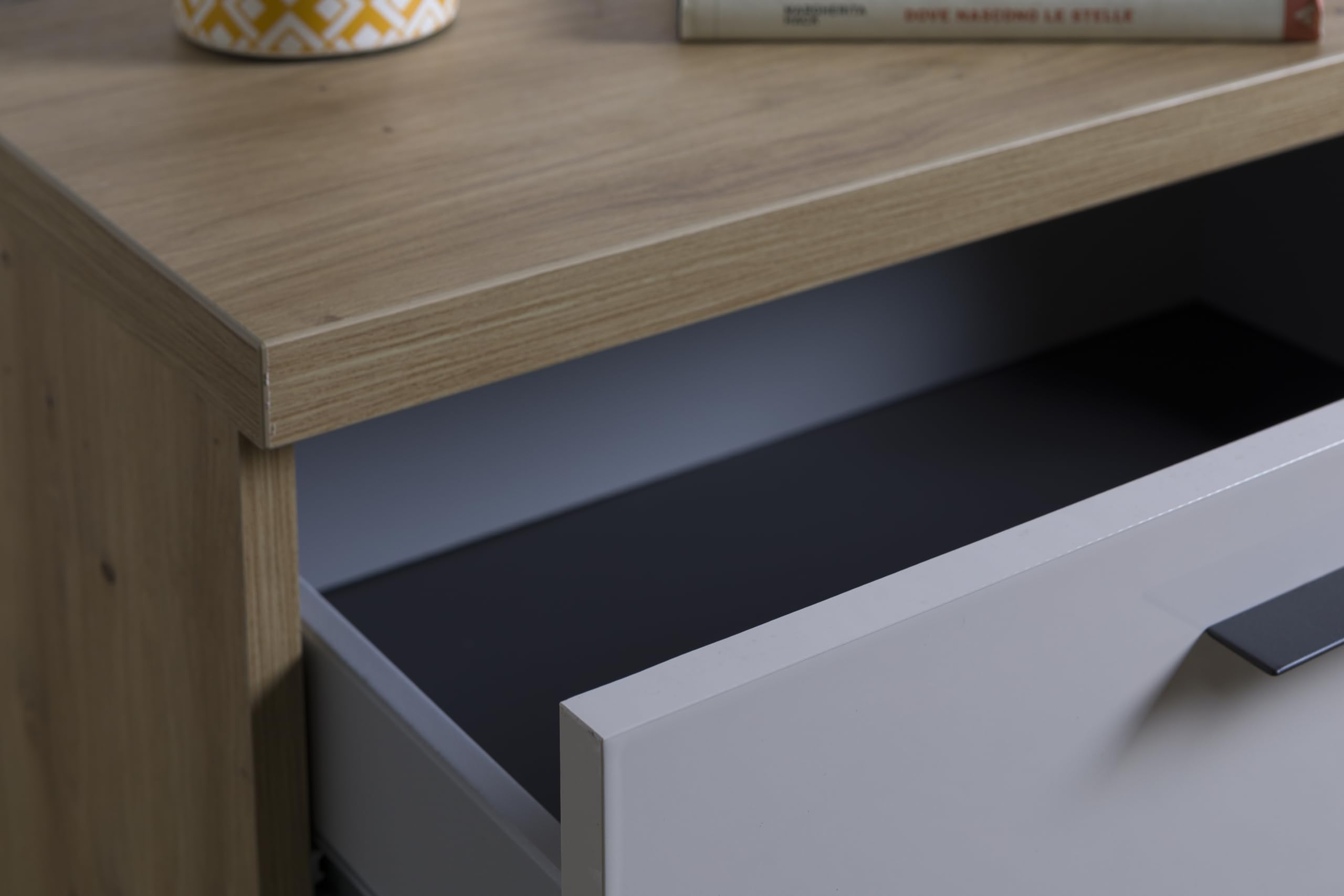 Composad Sposami comodino 2 cassetti rovere mielato cashmere
