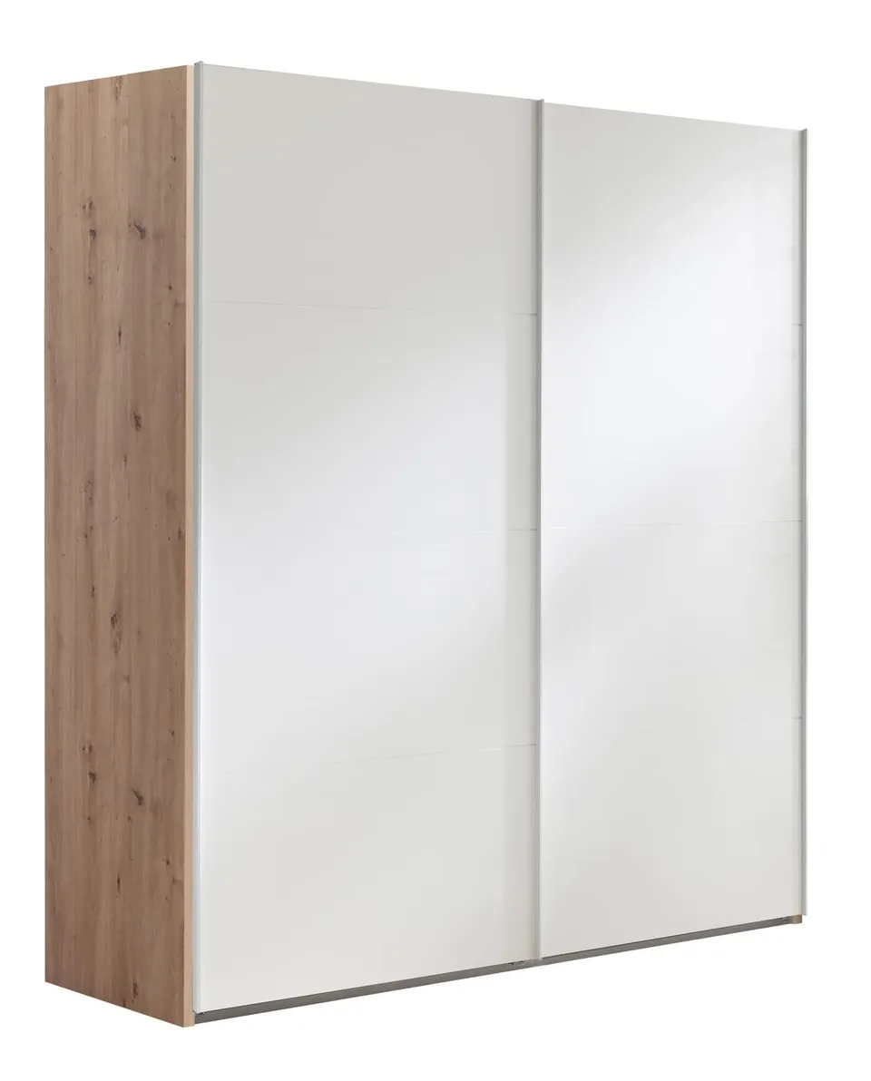 Composad Systema armadio 2 ante scorrevoli 200 cm rovere miele e bianco
