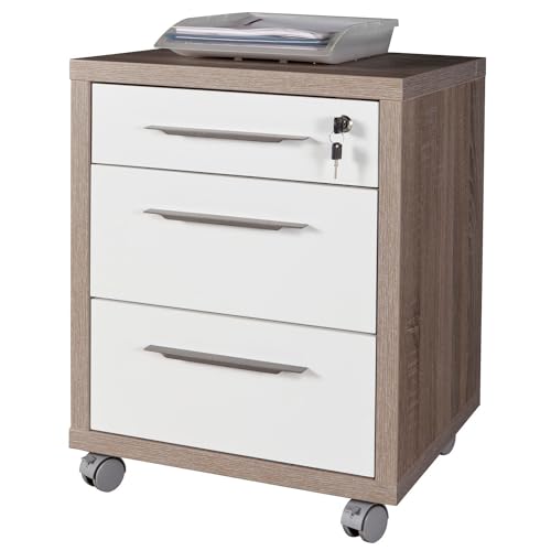 Composad Disegno Ufficio Completo 4 Mobili Rovere Bianco Scrivania