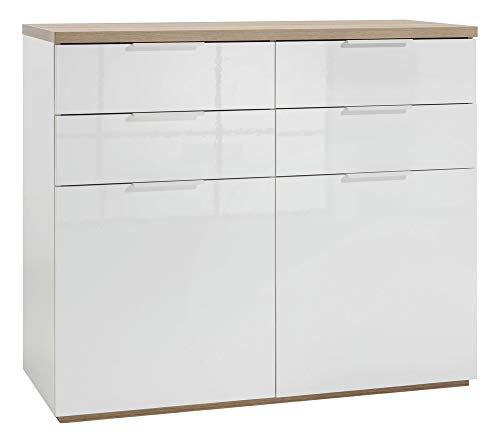 Composad Mundi madia 4 cassetti 2 ante rovere bianco