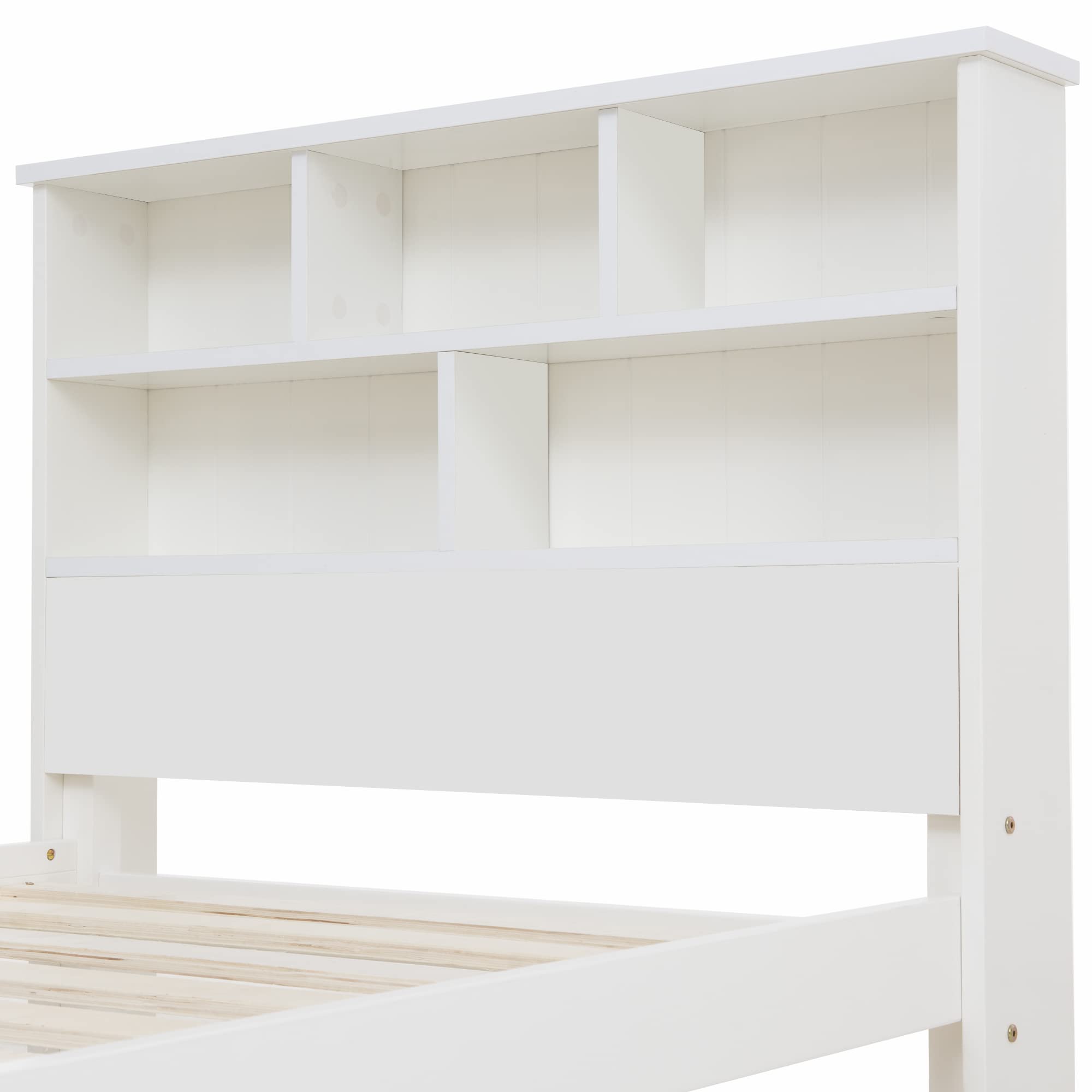 Dolamaní Letto Singolo Bianco 90x200 con Cassetti Legno