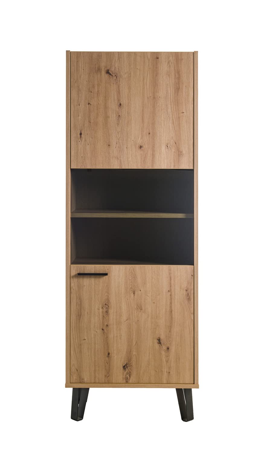 Composad Vitruvia Vetrina 1 Anta Rovere Miele Vetro