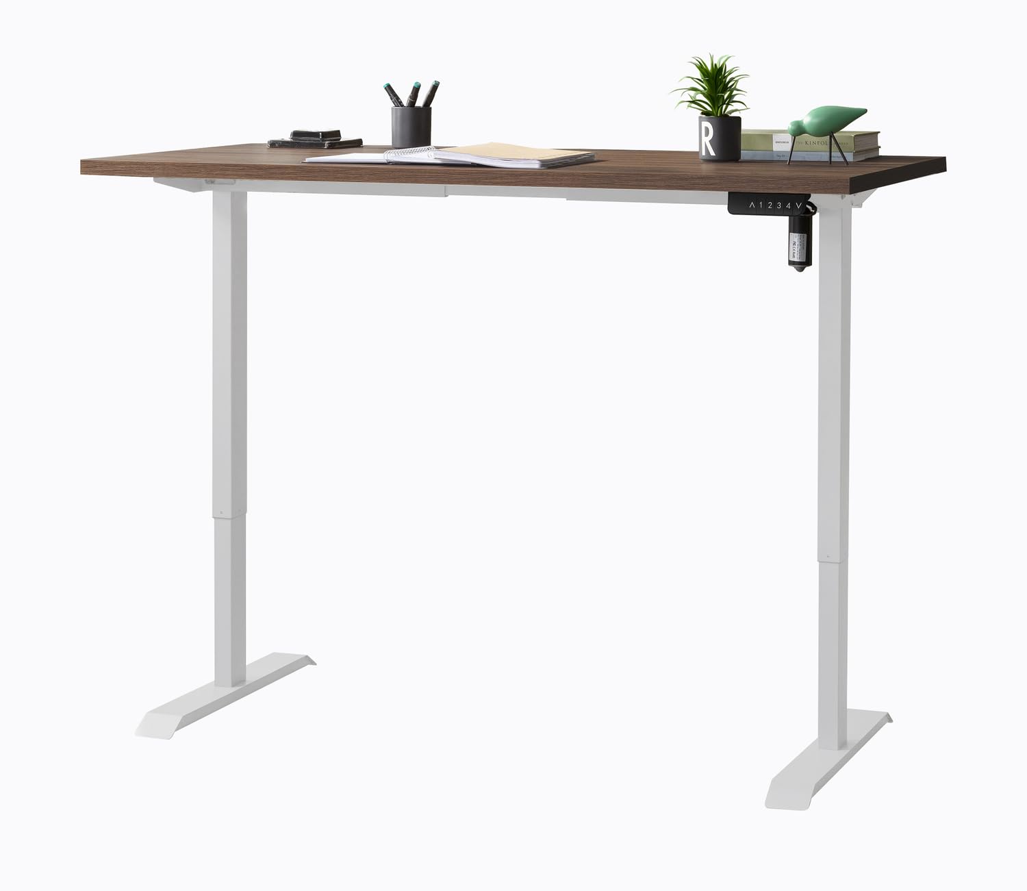 Composad Energia scrivania elettrica 150x69 noce brera bianco