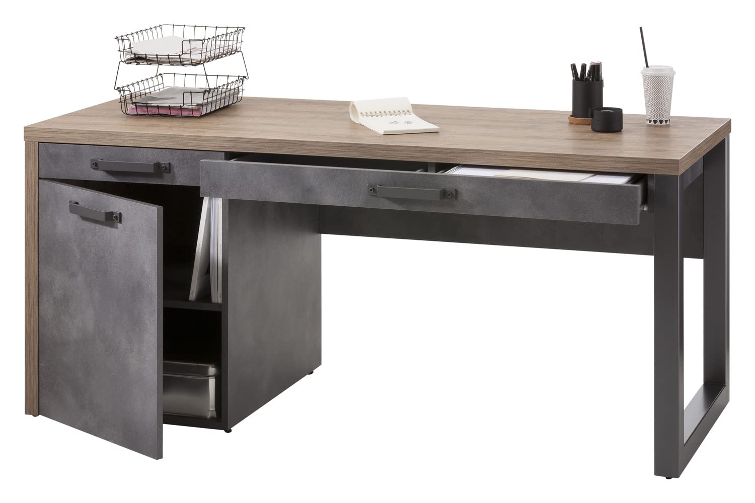Composad Lafabrica Scrivania 170 cm Rovere Grigio Cemento industriale