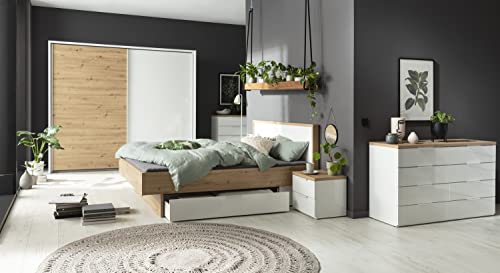 Composad Mundi letto matrimoniale rovere bianco 180x200 cm