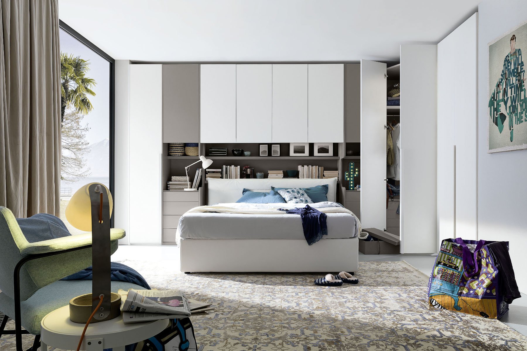 S75 I Prodigi Letto e armadio parete cameretta legno