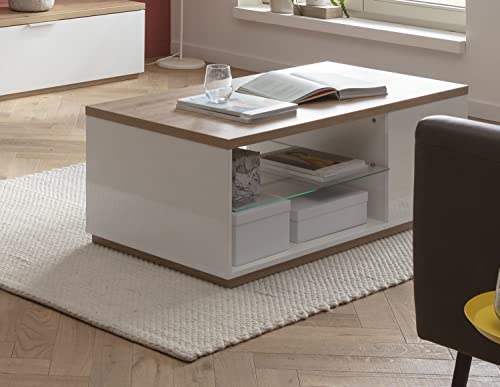 Composad Mundi Tavolino Salotto 122 cm Rovere Bianco