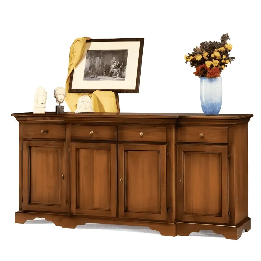Epocantica credenza legno 4 porte 200x45x93