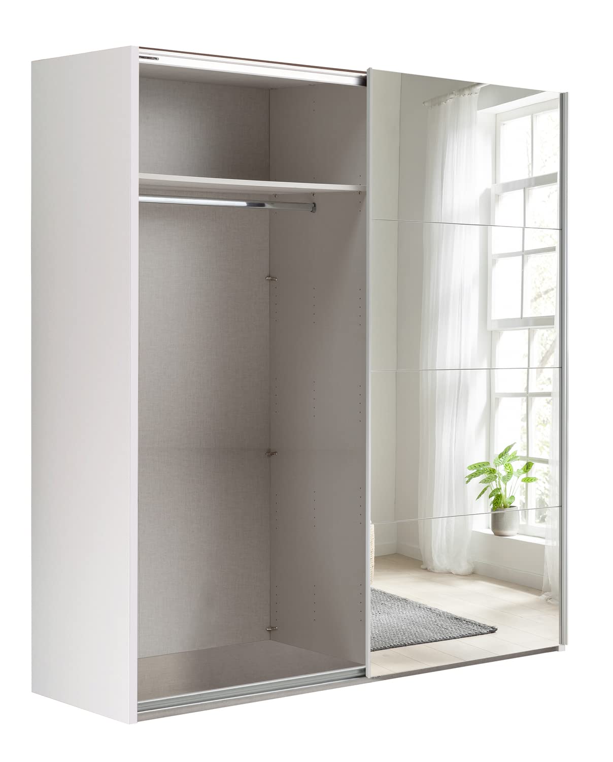 Composad Systema Armadio Scorrevoli 200 cm bianco specchio
