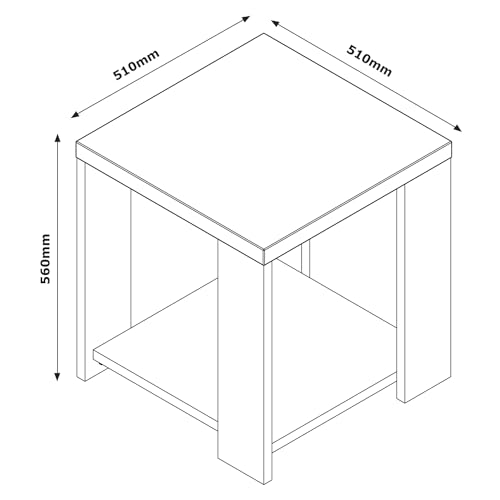 Composad Ador'A Tavolino Soggiorno Portariviste Cemento Bianco 51 cm