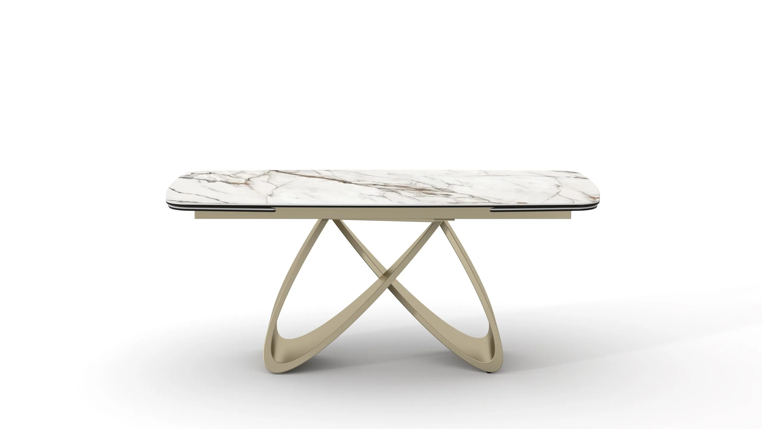 Epocantica Enea Tavolo Allungabile Ceramica Calacatta Ramata 160-240