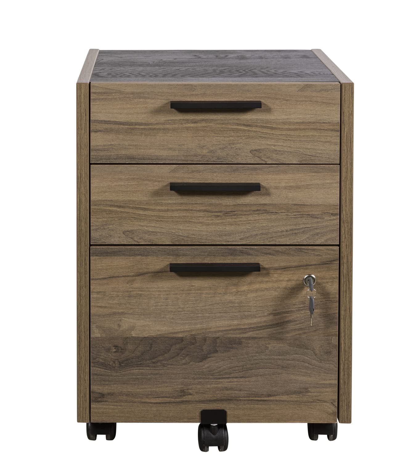 Composad Davinci Brera cassettiera 3 cassetti con chiave noce