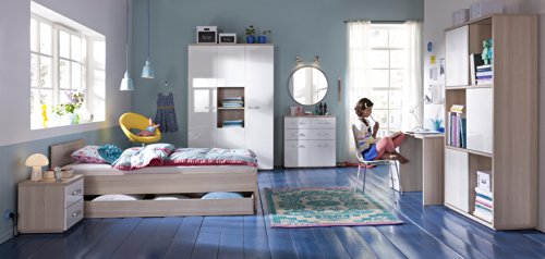 Composad Calisma Cameretta Completa Frassino Bianco 5 Mobili