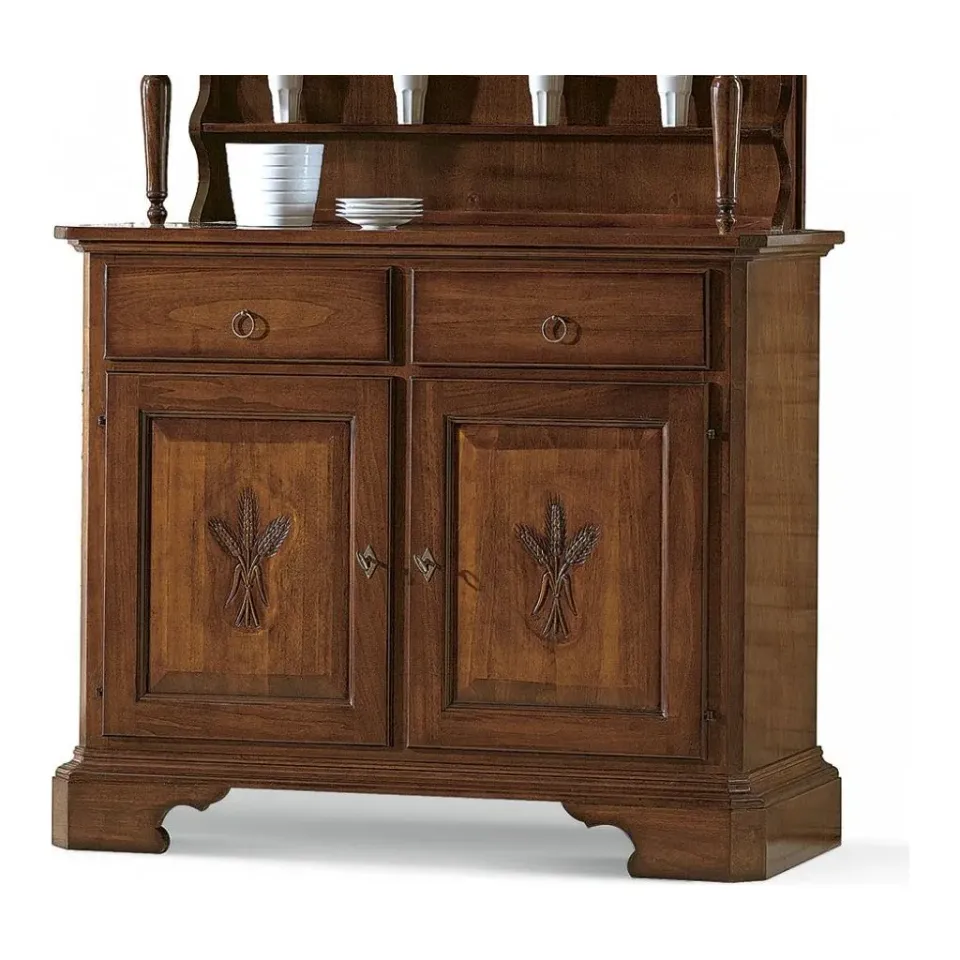 Epocantica Credenza Intagliata 2 Ante 2 Cassetti Massello