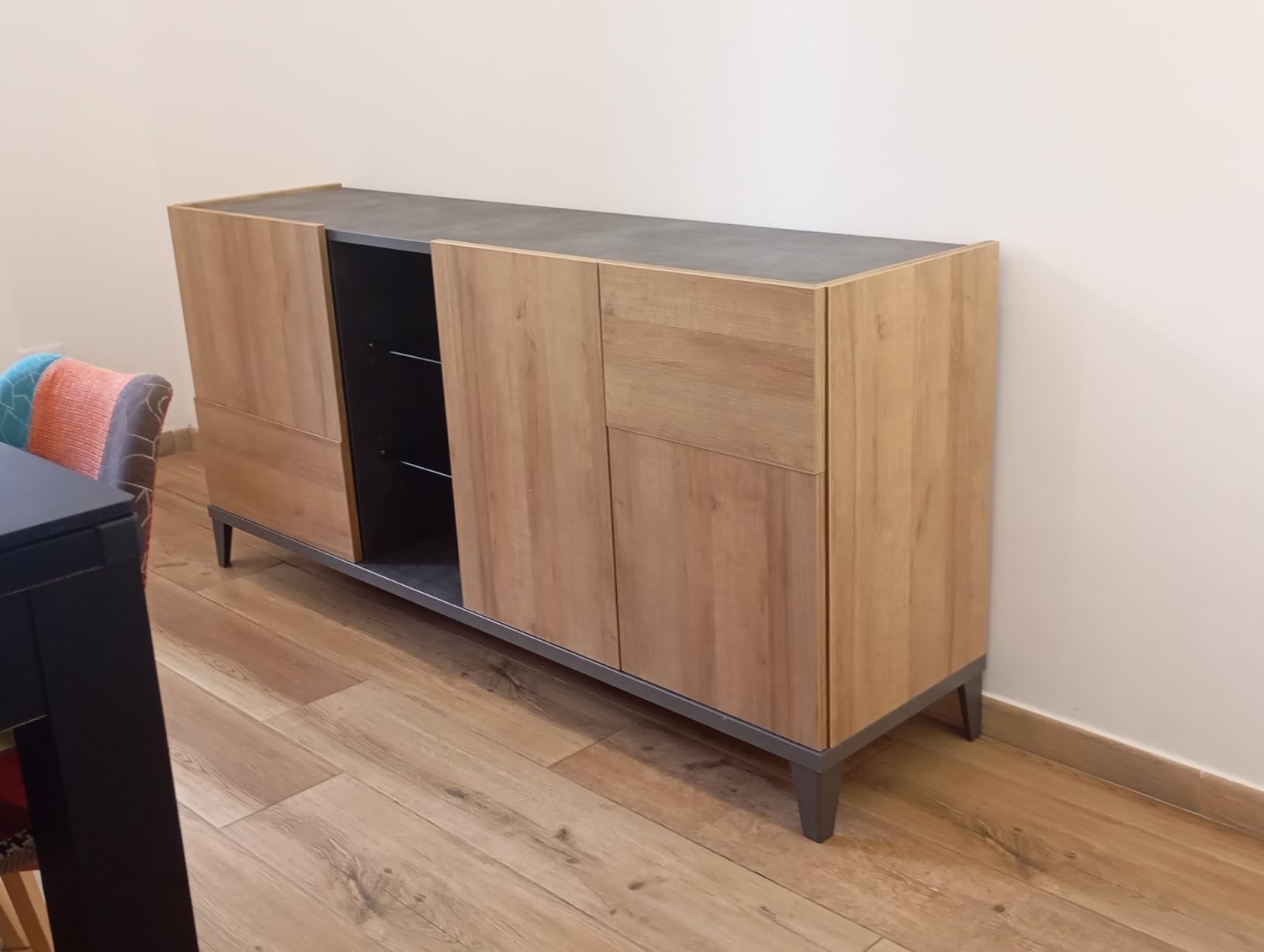 Composad Vittoria 3 ante madia rovere grigio 180 cm