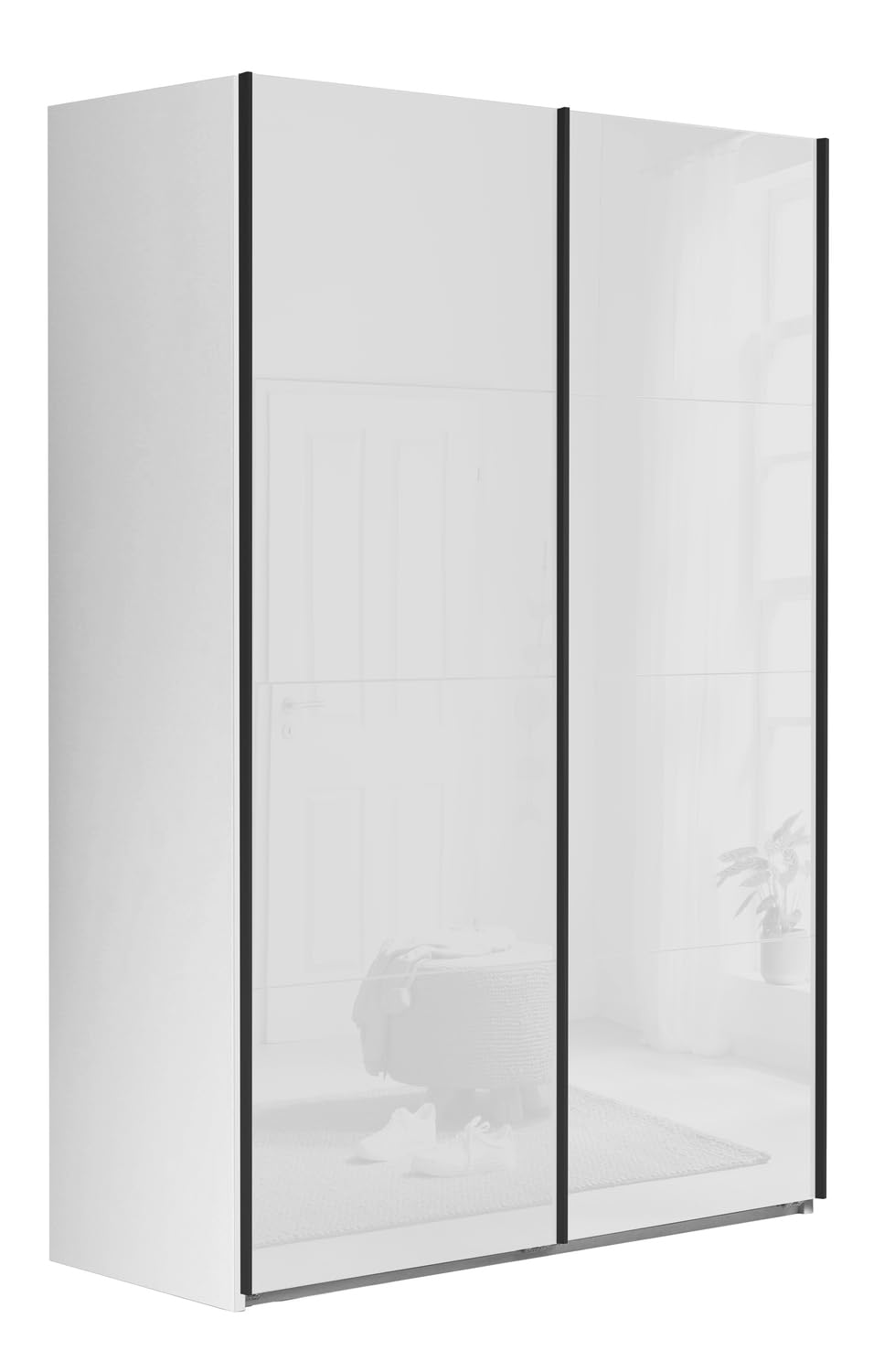 Composad Systema armadio 2 ante scorrevoli 200 cm bianco laccato