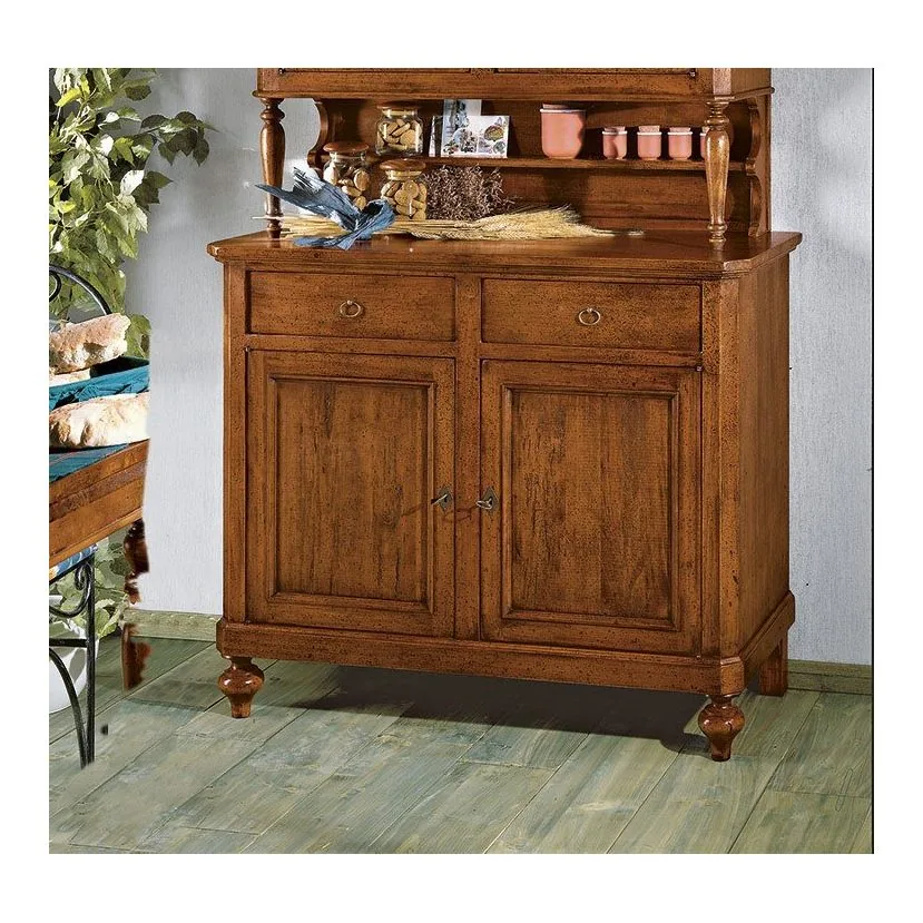 Epocantica credenza arte povera 2 porte 2 cassetti legno massello