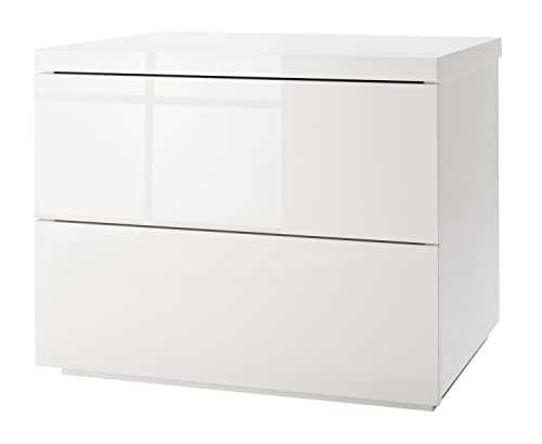 Composad Privilegio Comodino Bianco 2 Cassetti 55x44