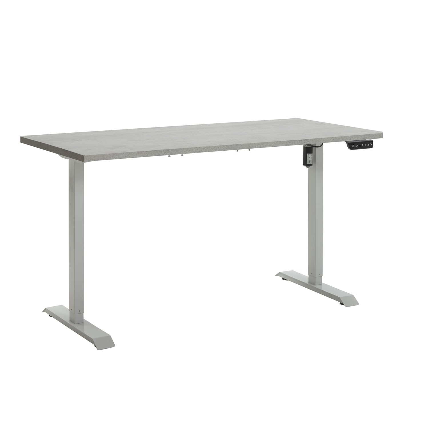 Composad Energia scrivania elettrica 150x69 cemento bianco altezza regolabile