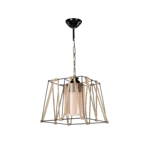 Iperbriko lampadario sospensione nero corda 25x55 cm metallo