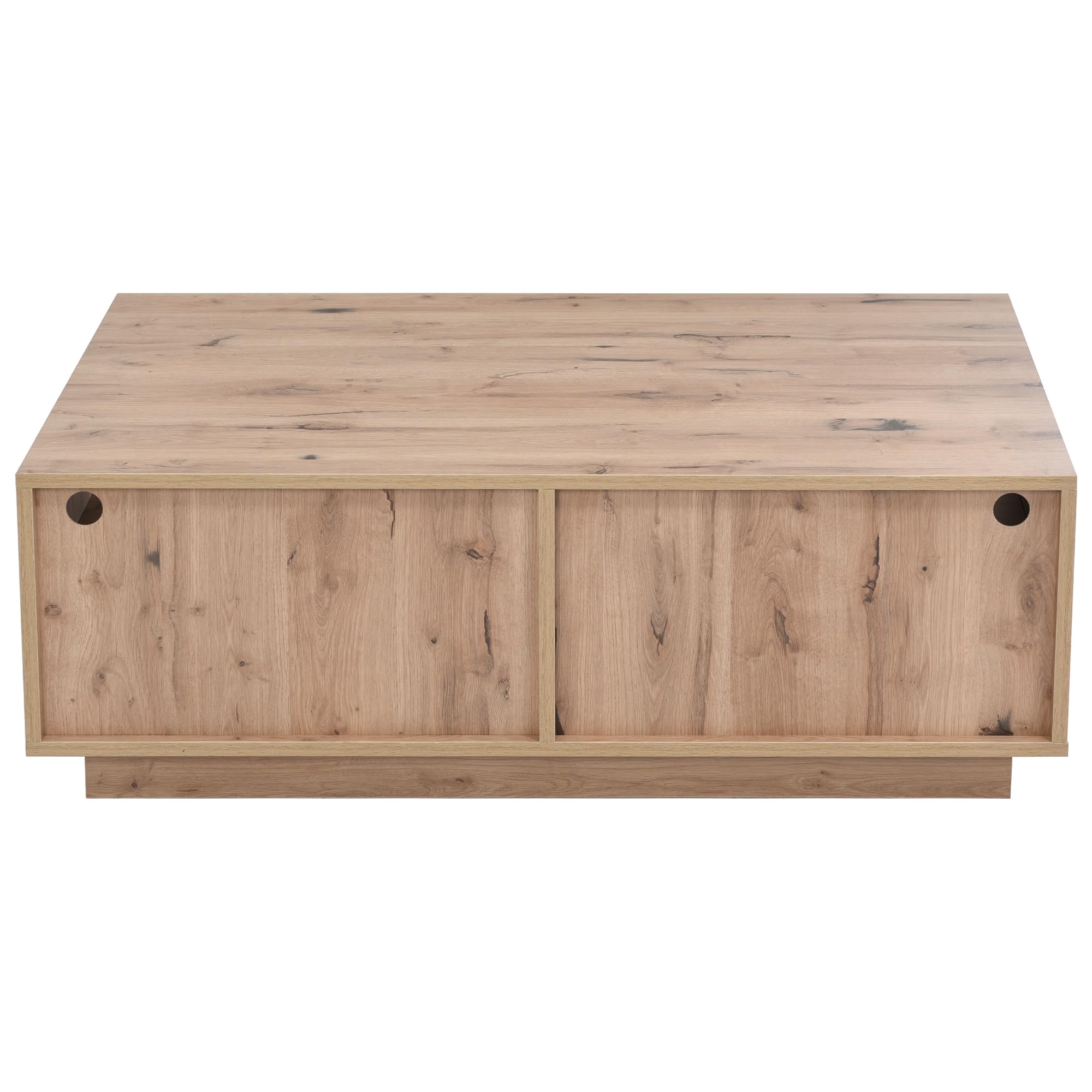 Dolamaní Tavolino salotto 100x60 nero e marrone con cassetti