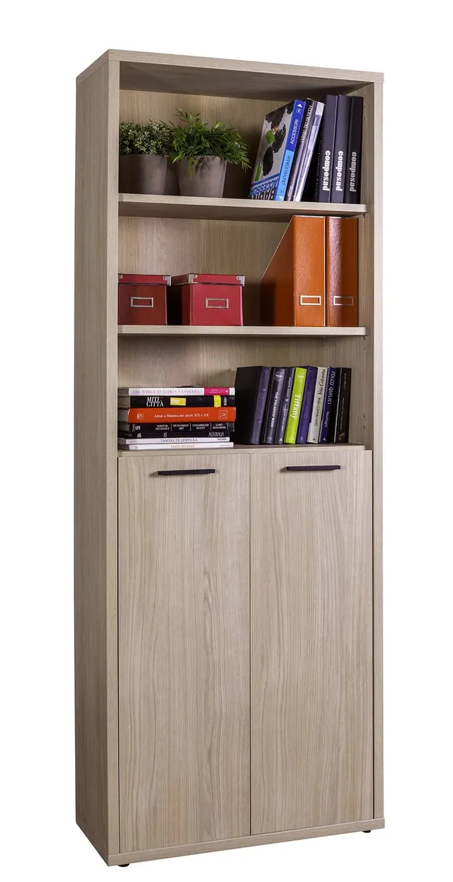 Composad Davinci libreria alta 81,6x217 rovere 2 ante