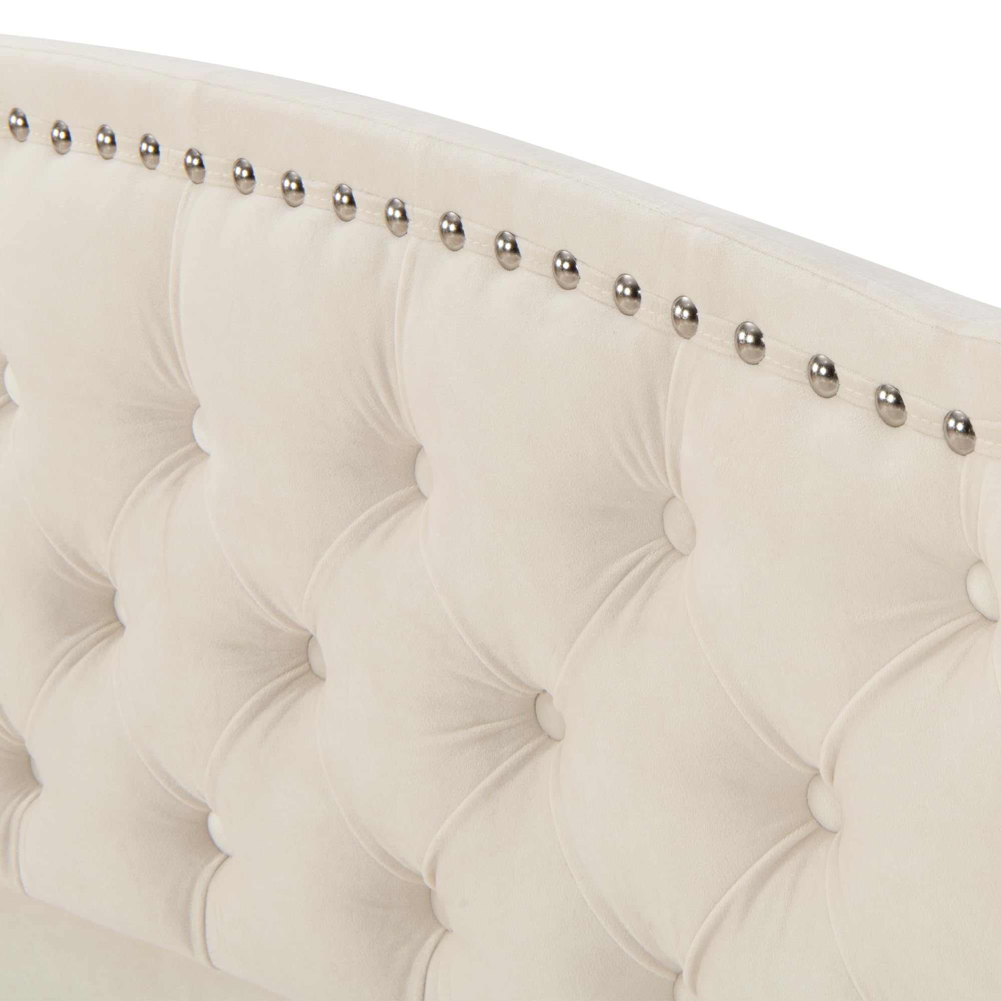 Dolamaní letto matrimoniale 160x200 velluto beige bottoni