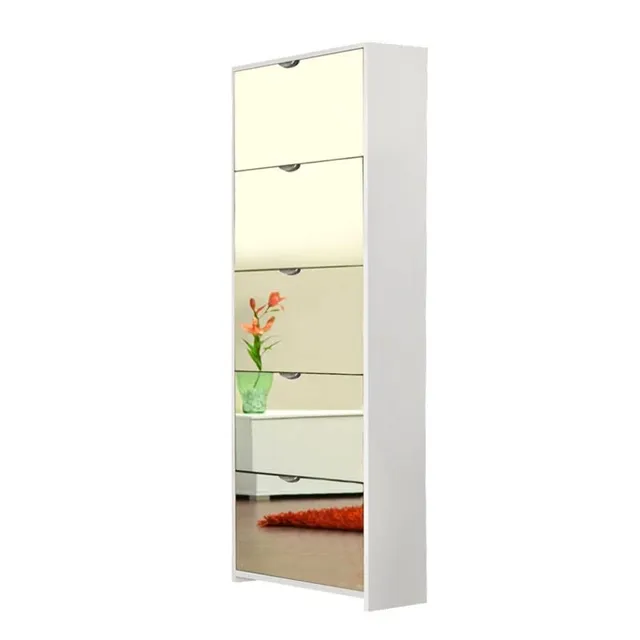 Iperbriko scarpiera 5 ribalte a specchio bianca 58 cm