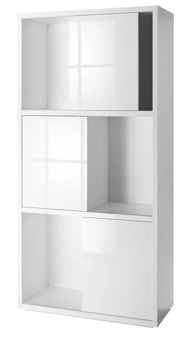 Composad Privilegio libreria alta bianco laccato 90x187x40 3 ante