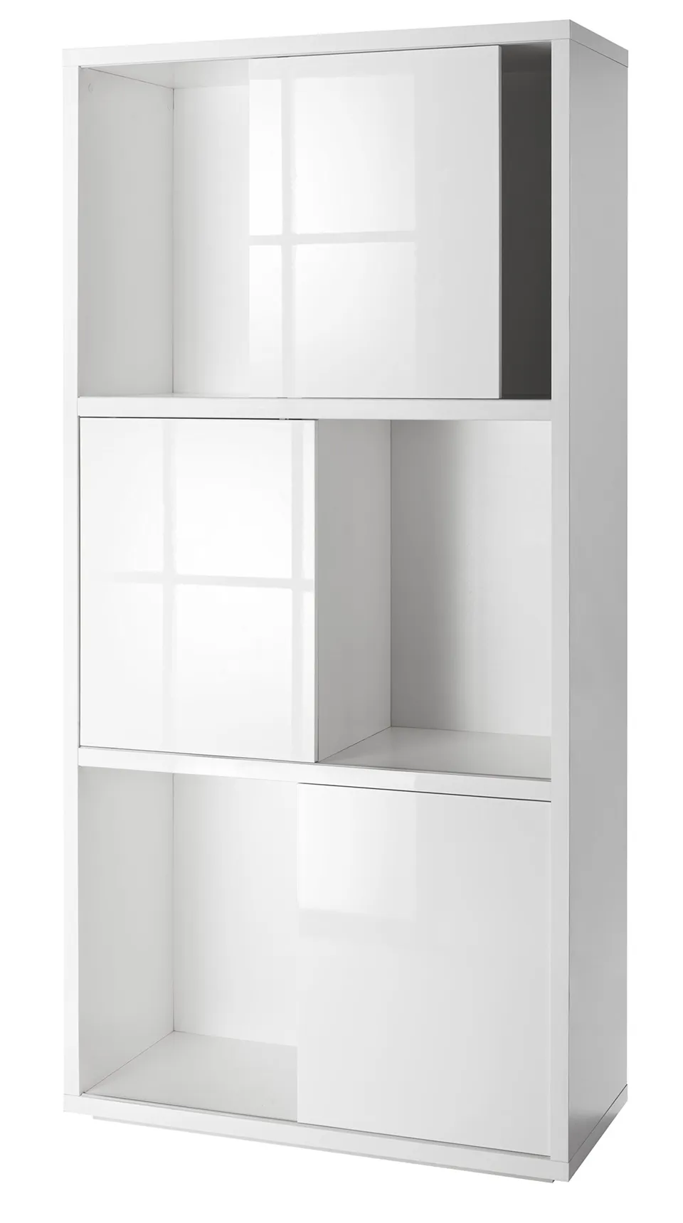 Composad Privilegio libreria alta bianco laccato 90x187x40 3 ante